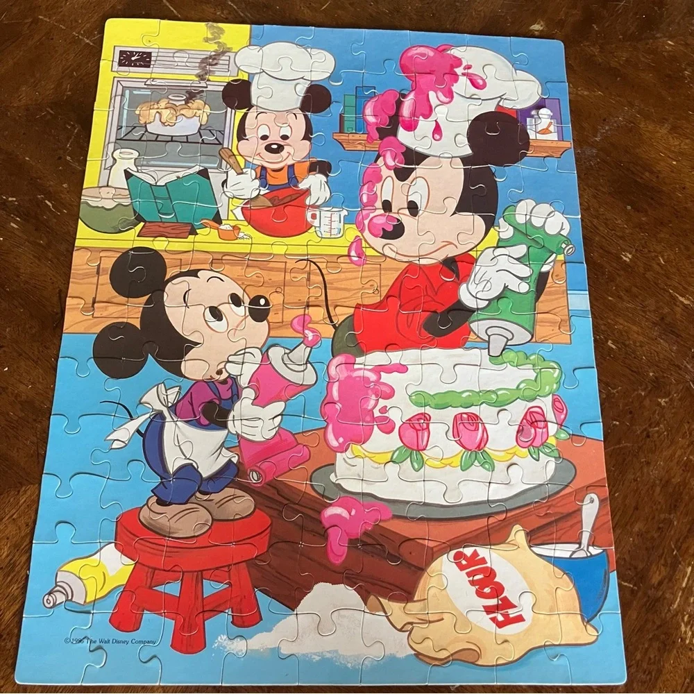 1986 Disney Mickey & Minnie‎ Mouse Puzzle Set